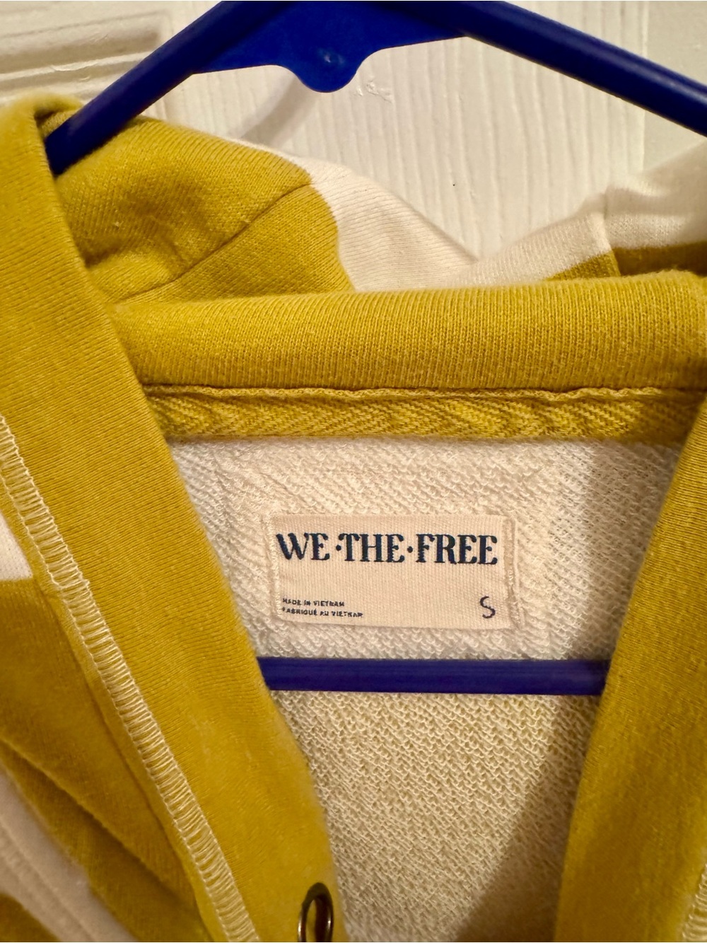 We The Free Striped Hoodie in Mustard and Cream - Picture 3 of 6